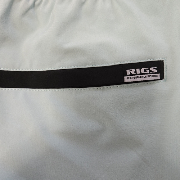 Rigs Men's Large Light Teal Swim Board Shorts EUC - Picture 2 of 4